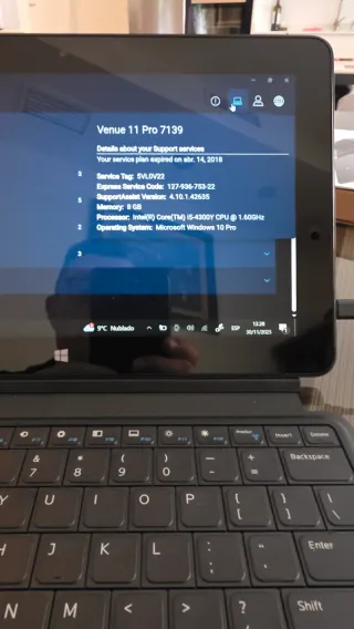 Dell Venue 11 Pro 7139 Tablet más base y teclado