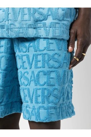 Conjunto Versace Jacquard Azul - Nuevo