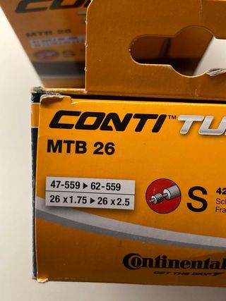 2 Camere d'aria MTB 26 Continental