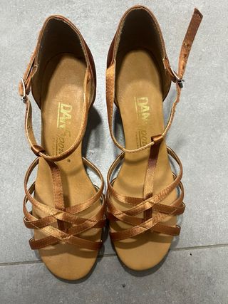 Zapatos de baile Dans sport dorados