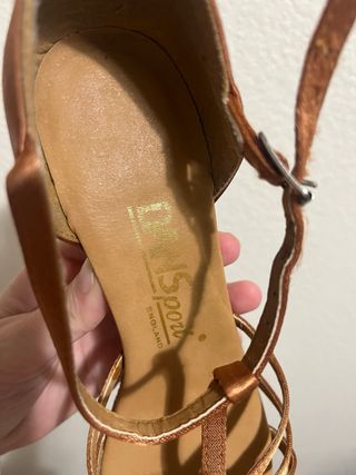 Zapatos de baile Dans sport dorados