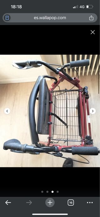 Andador de aluminio plegable