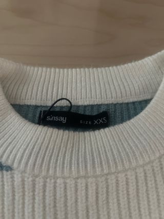 Jersey punto rayas blanca y azul