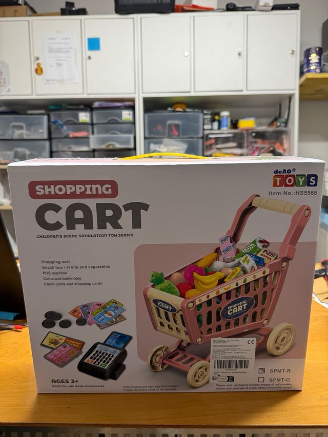 Carrello della spesa per bambini con accessori