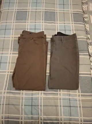 2 Pantalones Clásicos Hombre Talla 50