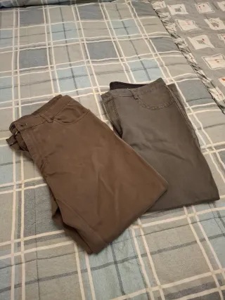 2 Pantalones Clásicos Hombre Talla 50