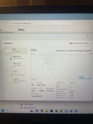 Acer Aspire 3 A315-44P Ryzen 7 5700U/16gb/512gb