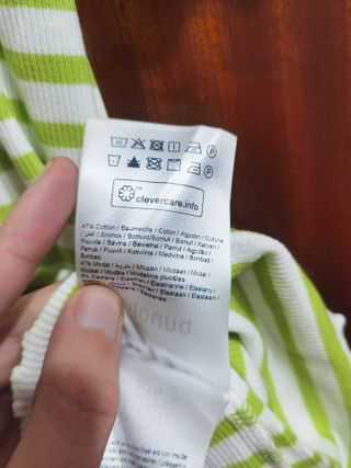 Camiseta verde y blanca - Xl