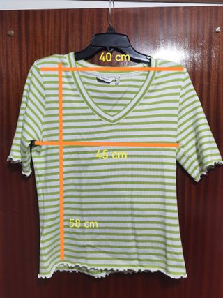Camiseta verde y blanca - Xl