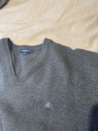Jersey Burberry Gris V-Neck