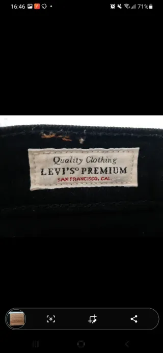 Pantalón tejano negro Levi's Strauss