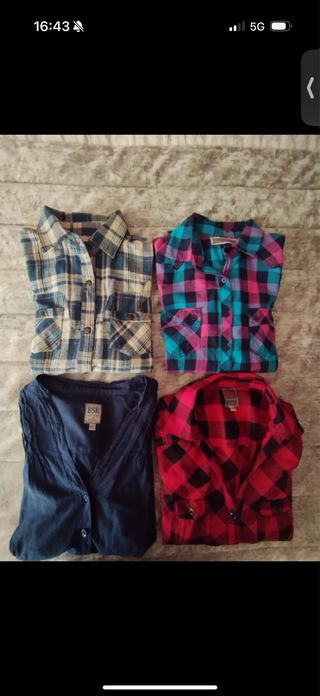 Lote 4 camisas mujer cuadros