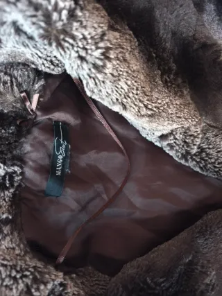 Bolero pelo marrón y gris