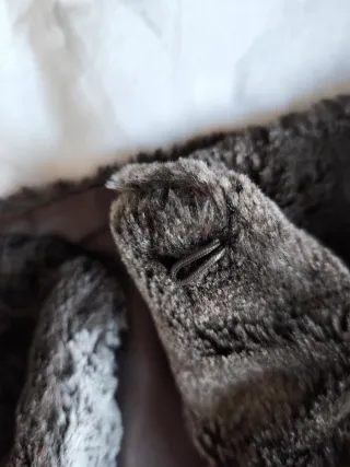 Bolero pelo marrón y gris