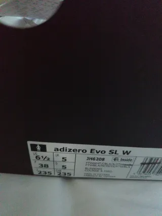 Zapatilla Adidas Adizero EVO SL Talla 38