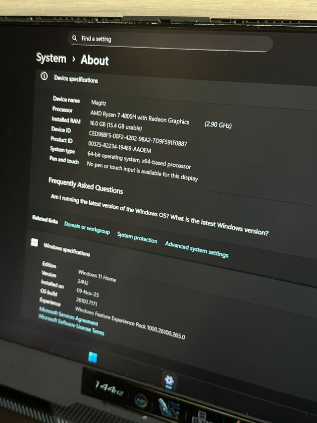 Portátil Asus ROG Strix G513IH