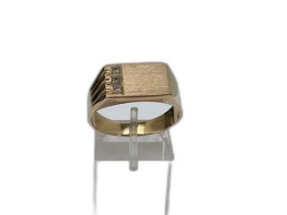 sello oro 18k con piedra con circonita