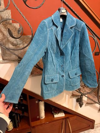 Giacca scamosciata donna vintage