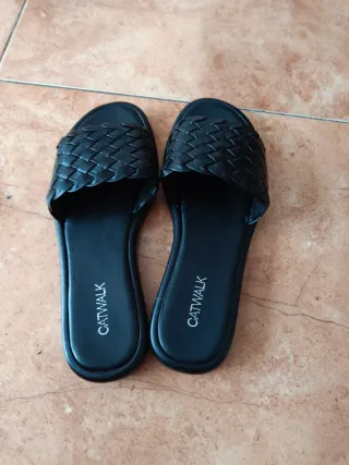 Sandalias Catwalk Negras Mujer