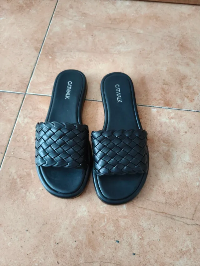 Sandalias Catwalk Negras Mujer