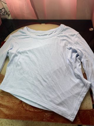 Camiseta manga larga azul