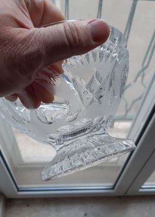 Coppa in cristallo con coperchio