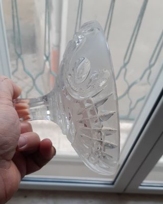 Coppa in cristallo con coperchio