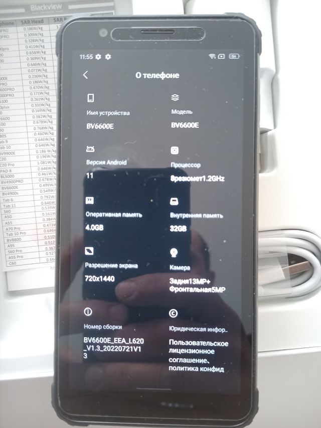 Blackview BV6600E smartphone nero