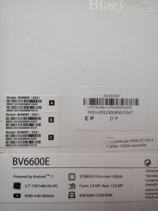 Blackview BV6600E smartphone nero