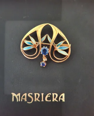 Colgante Masriera Oro y Zafiros