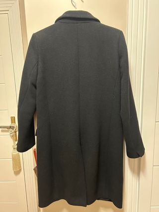 Abrigo Mango negro solapa tres cuartos Talla M