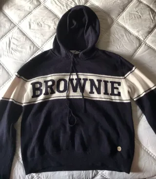 Jersey con capucha BROWNIE azul y blanco