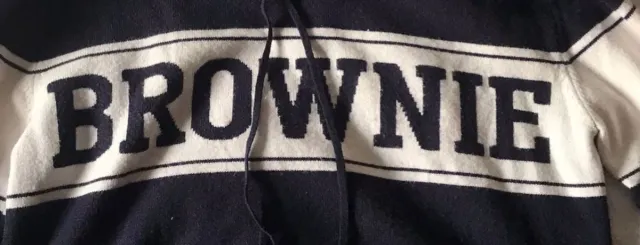 Jersey con capucha BROWNIE azul y blanco