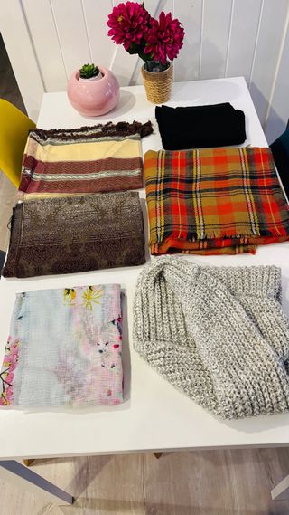 Lote de 6 fulares y pañuelos