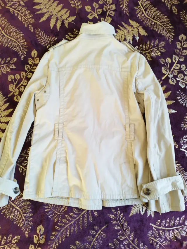 Gabardina Massimo Dutti Mujer Beige