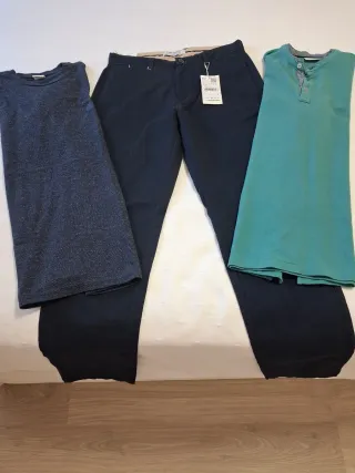 Pantalón T38 y polo y camiseta T S
