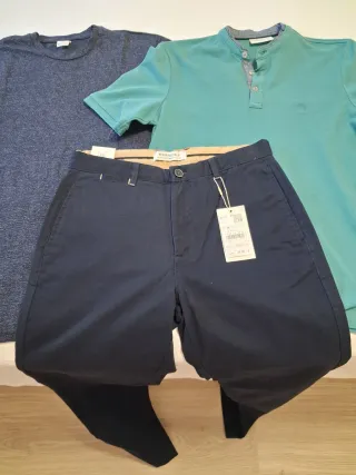 Pantalón T38 y polo y camiseta T S