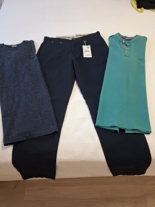 Pantalón T38 y polo y camiseta T S