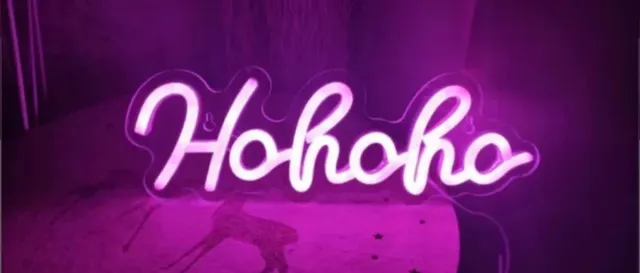 Placa Luminosa Hohoho fúcsia