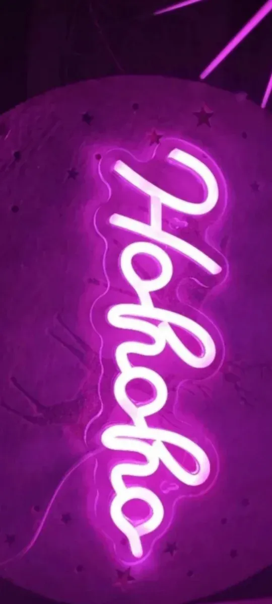 Placa Luminosa Hohoho fúcsia