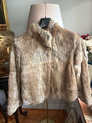 Chaqueta abrigo pelo conejo animal L