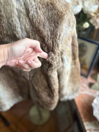 Chaqueta abrigo pelo conejo animal L