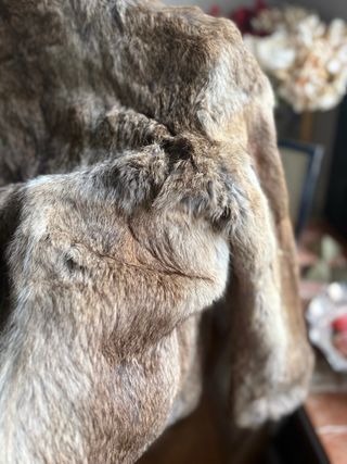 Chaqueta abrigo pelo conejo animal L
