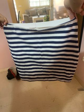 Falda elástica a rayas