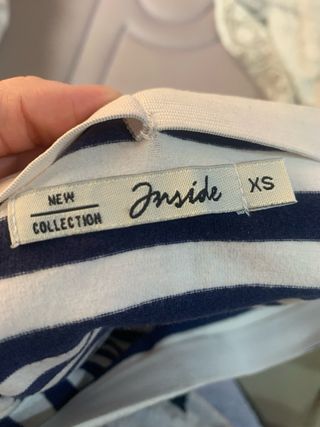 Falda elástica a rayas