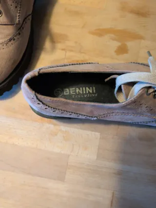 Zapatos Benini Beige/Negro Mujer Talla 38