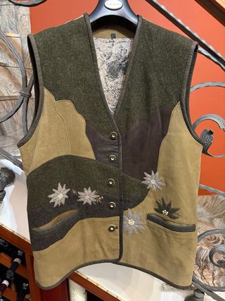 Gilet donna vera pelle vintage
