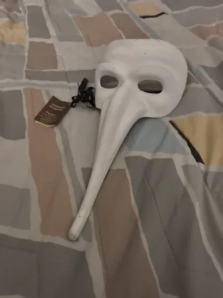 Máscara Zanni Venecia Blanca