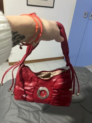 Borsetta similpelle rossa