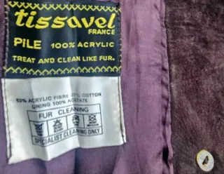 Abrigo vintage 70s francés piel sintetica M/L